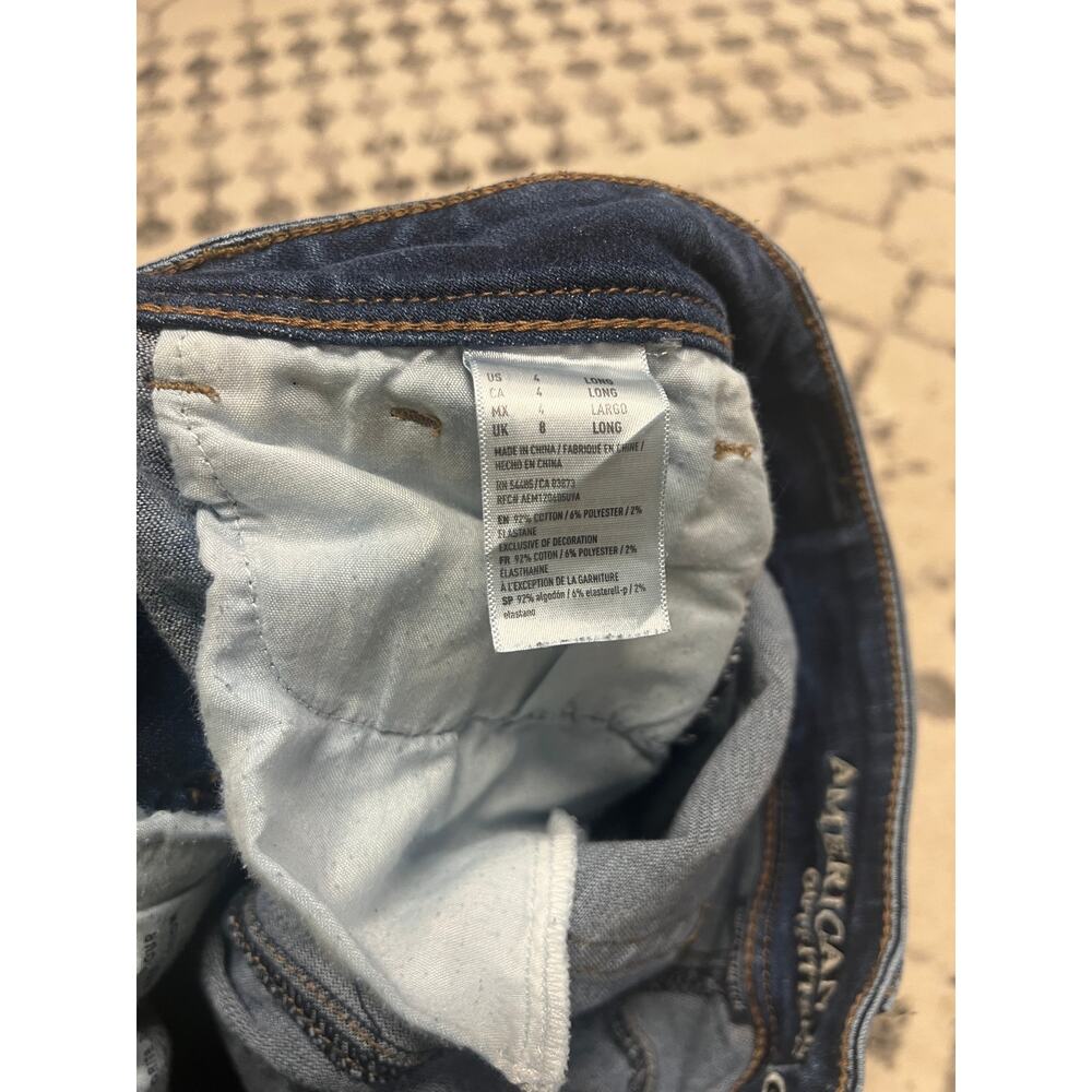 American Eagle Women's Jeans Flare Leg Low Rise Size 4 Long 4L - Picture 12 of 12